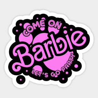Come On Barbie Dots Sticker
